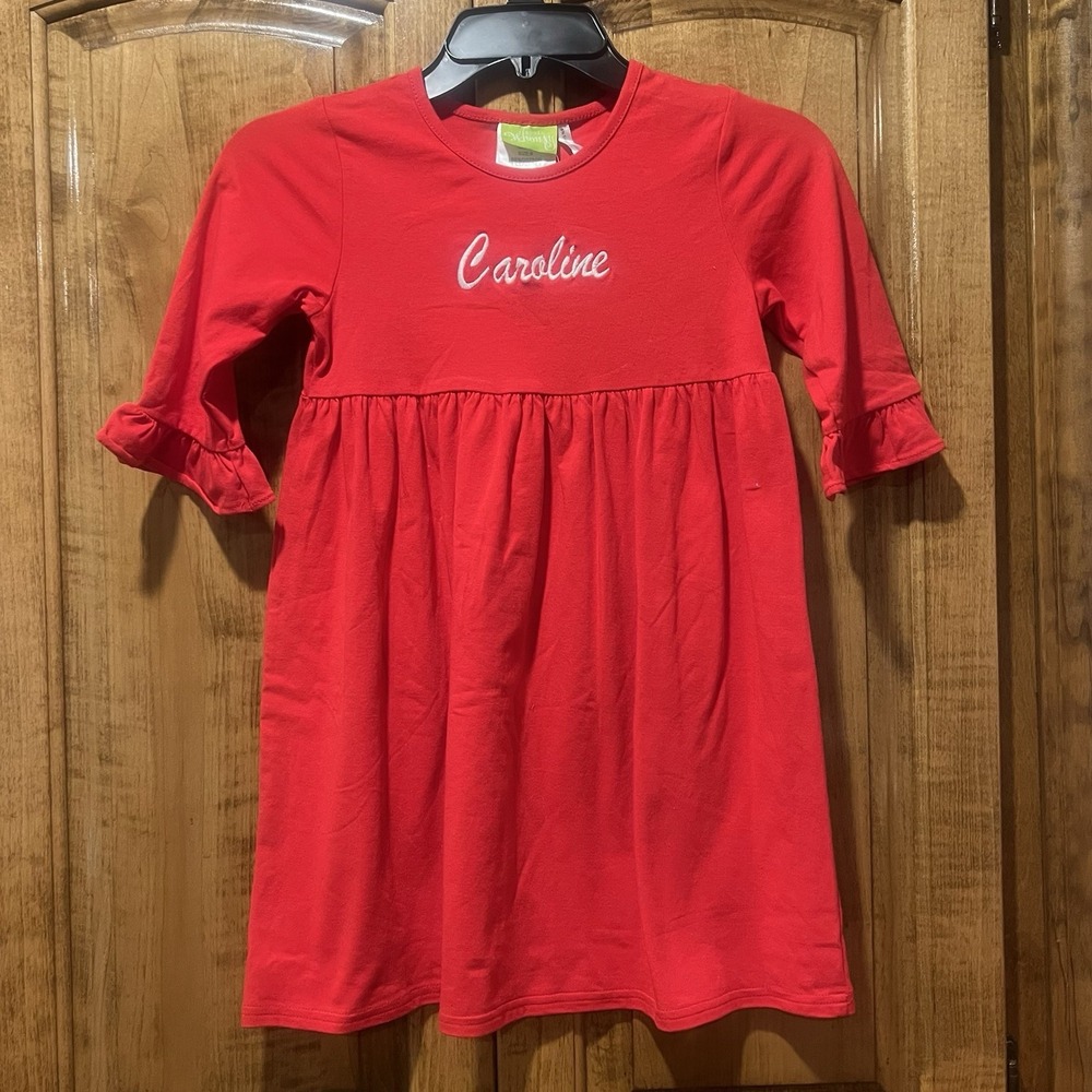 NWT Classic Whimsy Red Girl's Size‎ 6 Embroidered Caroline Small Hole Shoulder
